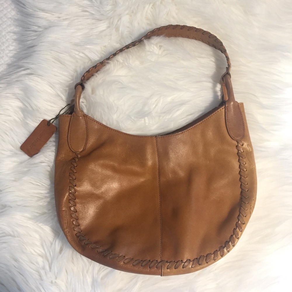 70s Style Boho Brown Genuine Leather Shoulder Bag